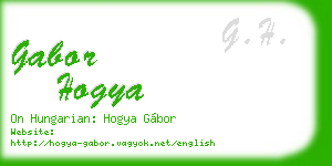gabor hogya business card