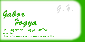 gabor hogya business card